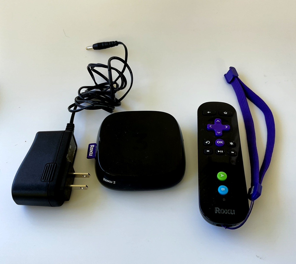 Roku 3 (3rd Generation) Media Streamer 4200X - Black w/ Power Cord & Remote